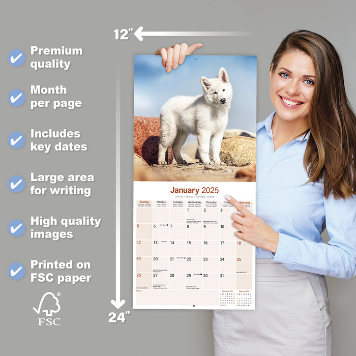 2025 White Shepherd Wall Calendar (Online Exclusive)