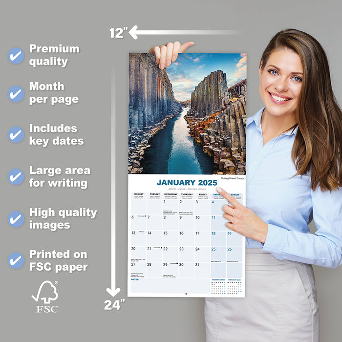 2025 Iceland Wall Calendar (Online Exclusive)