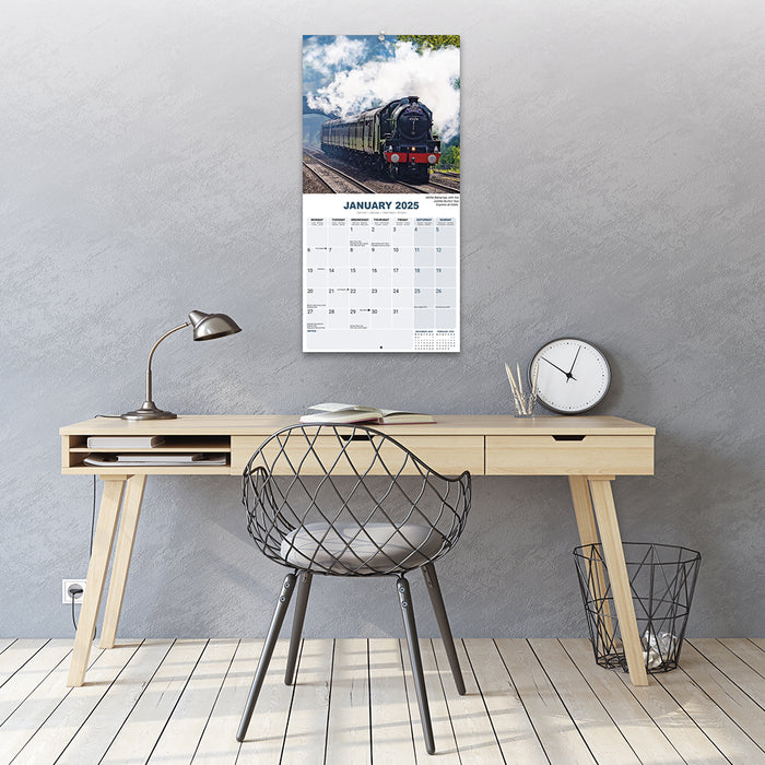 2025 Steam Trains Wall Calendar by  Avonside Publishing Ltd from Calendar Club