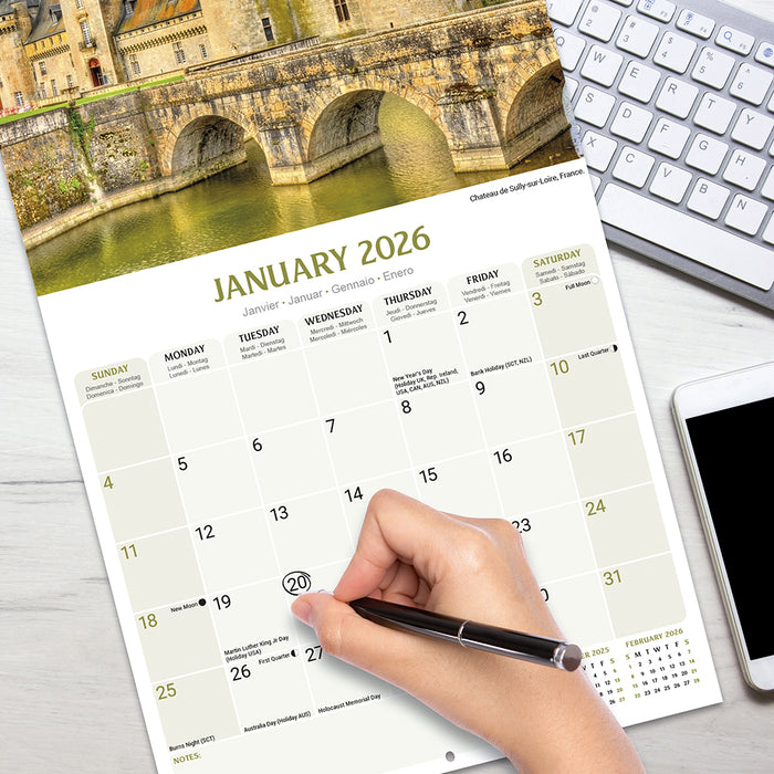 Castles 2026 Square Wall Calendar
