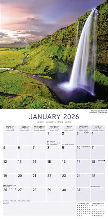 Iceland 2026 Square Wall Calendar (Online Exclusive)