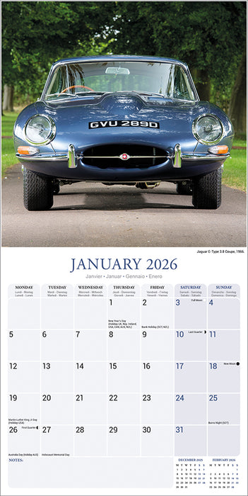 Jaguar 2026 Square Wall Calendar