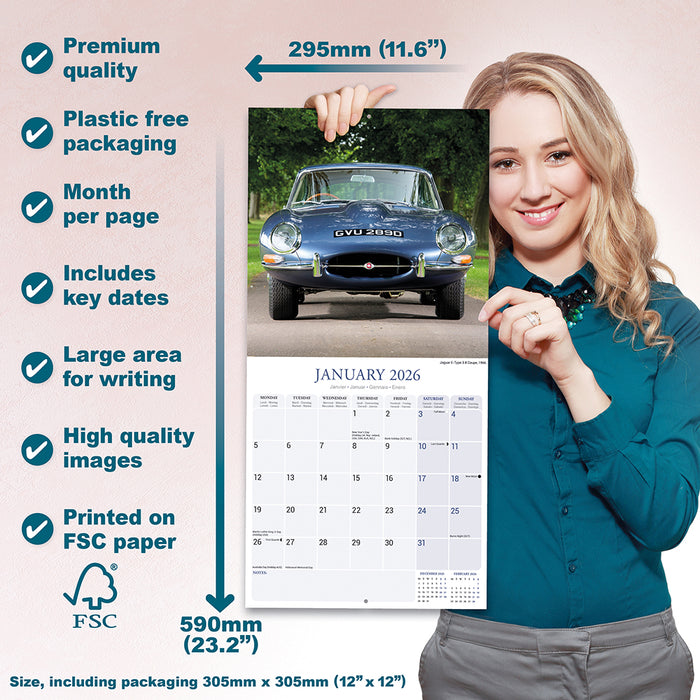 Jaguar 2026 Square Wall Calendar