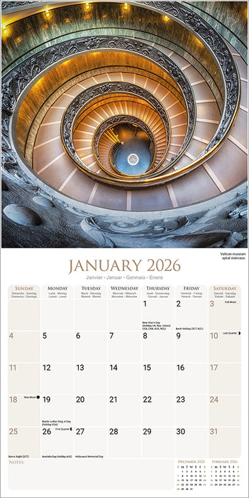 Rome 2026 Square Wall Calendar (Online Exclusive)