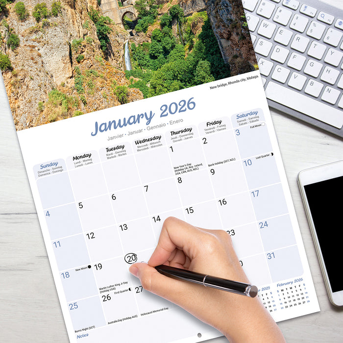 Spain 2026 Square Wall Calendar