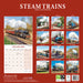 Steam Trains 2026 Square Wall Calendar
