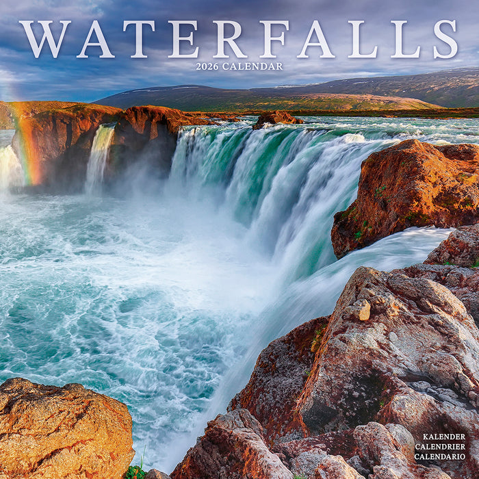 Waterfalls 2026 Square Wall Calendar (Online Exclusive)