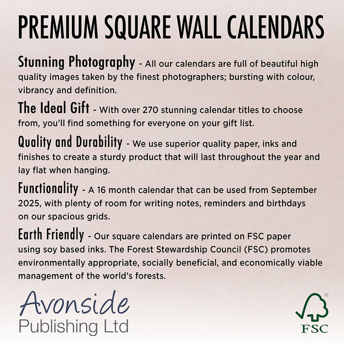 Staffordshire Bull Terrier 2026 Square Wall Calendar