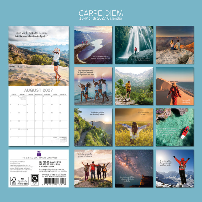 Carpe Diem 2027 Square Wall Calendar (Online Exclusive)