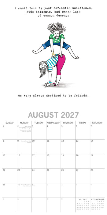 Two Old Friends 2027 Square Wall Calendar