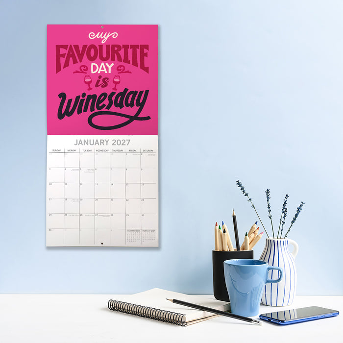 Wine Signs 2027 Square Wall Calendar (Online Exclusive)