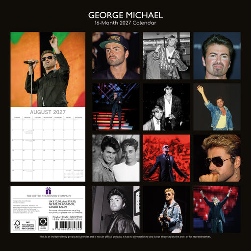 George Michael 2027 Square Wall Calendar
