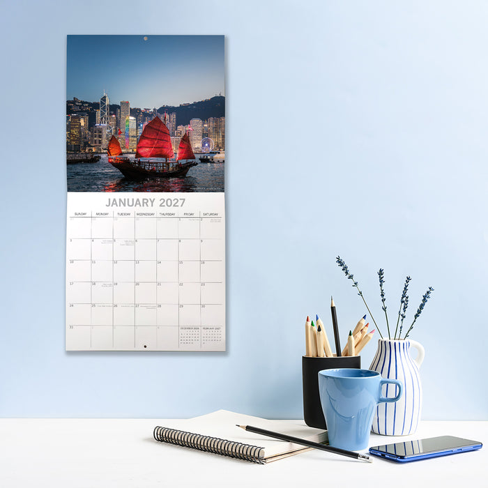 Asia 2027 Square Wall Calendar