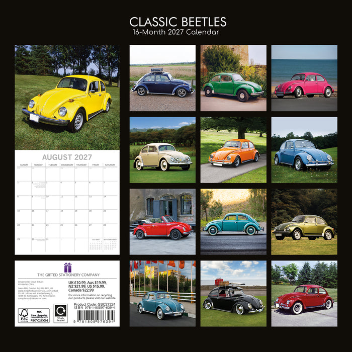 Classic Beetles 2027 Square Wall Calendar (Online Exclusive)