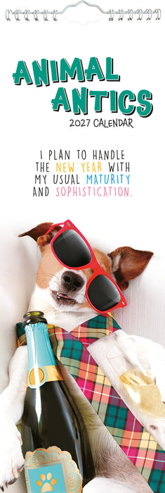 Animal Antics 2027 Slimline Wall Calendar