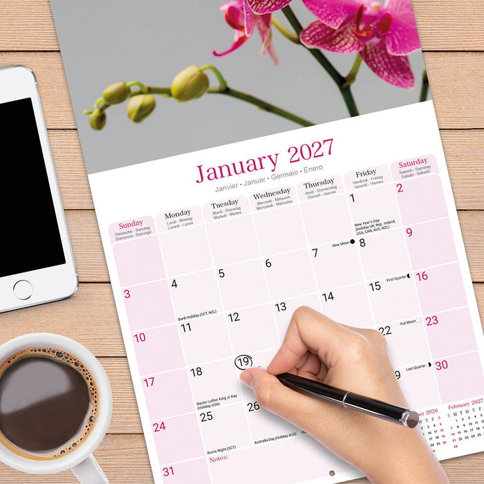 Orchids 2027 Square Wall Calendar