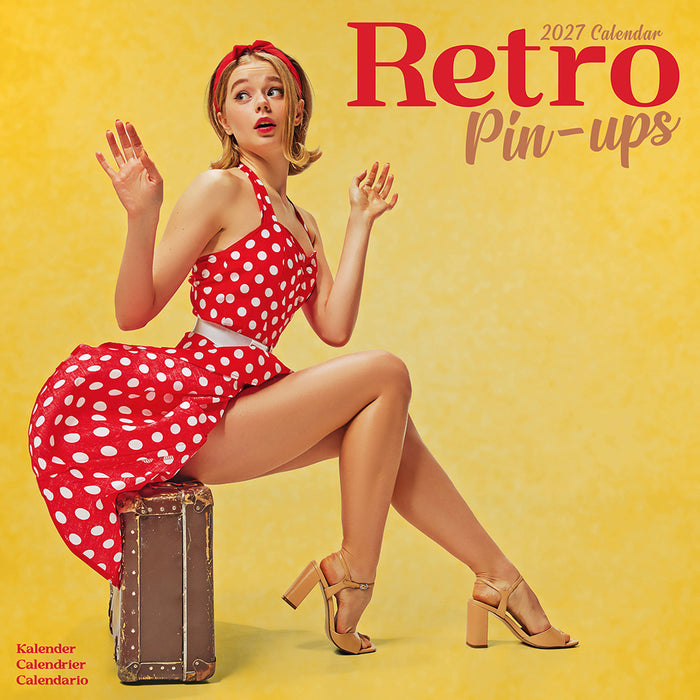 Retro Pin Ups 2027 Square Wall Calendar