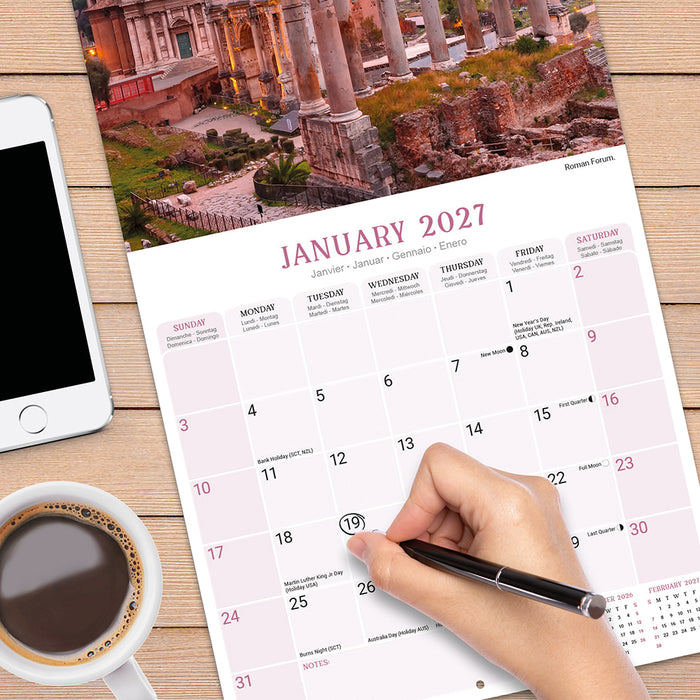 Rome 2027 Square Wall Calendar