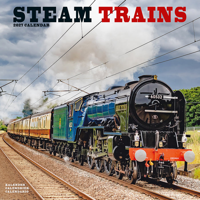 Steam Trains 2027 Square Wall Calendar