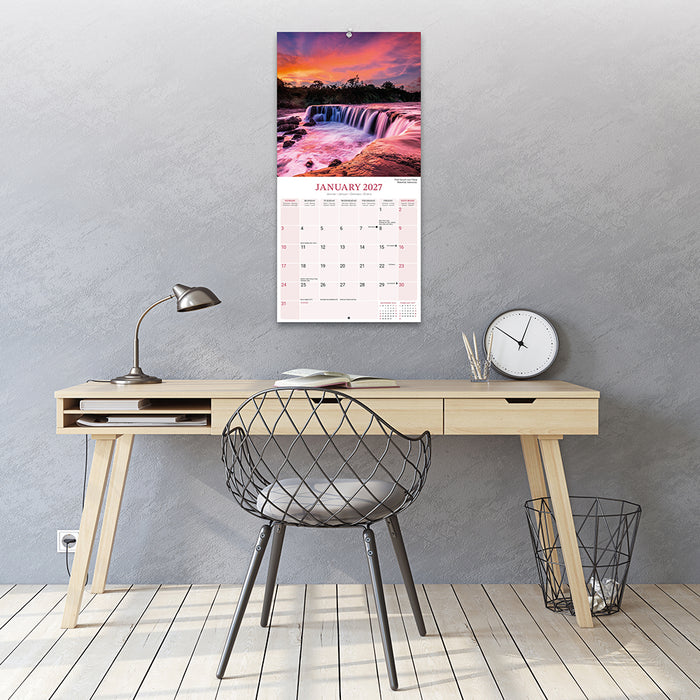 Waterfalls 2027 Square Wall Calendar