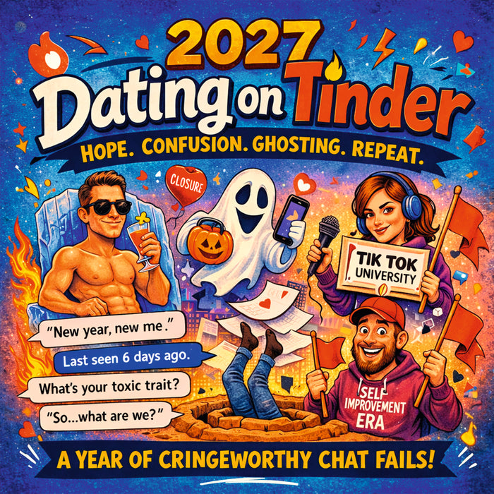 Dating on Tinder 2027 Square Wall Calendar