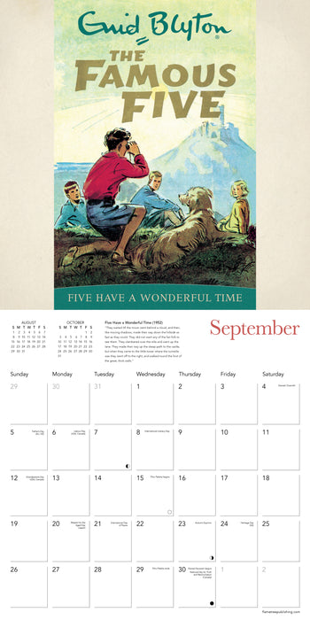 The Famous Five by E Blyton 2027 Square Wall Calendar