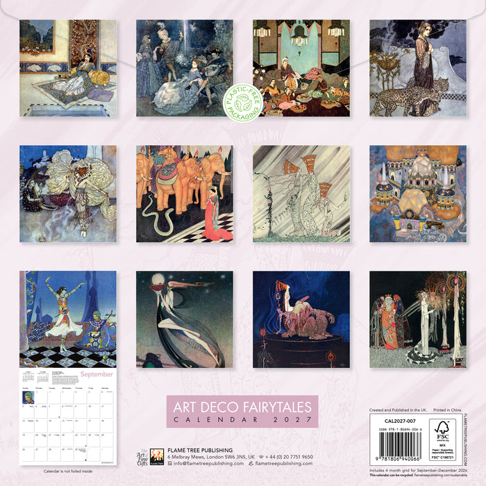 Art Deco Fairytales 2027 Square Wall Calendar