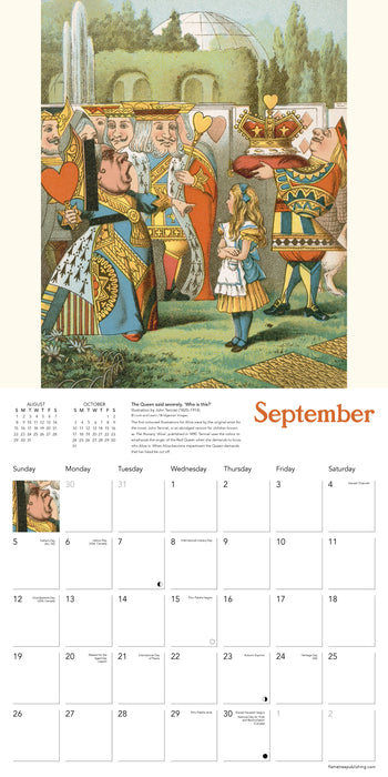 Alice's Adventures in Wonderland 2027 Square Wall Calendar