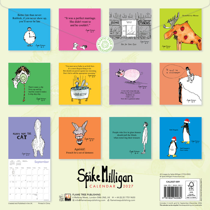 Spike Milligan 2027 Square Wall Calendar