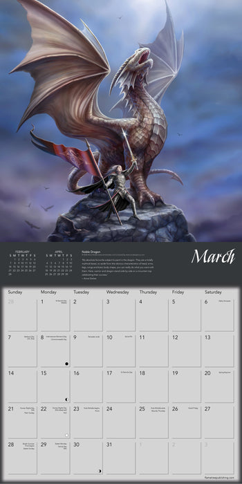 Dragons by Anne Stokes 2027 Square Wall Calendar