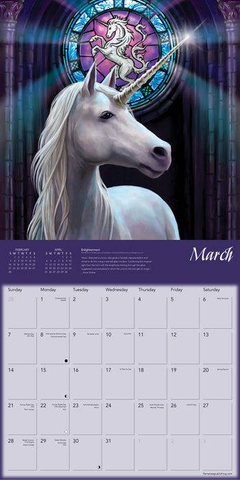 Unicorns by Anne Stokes 2027 Square Wall Calendar