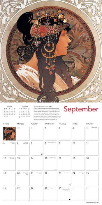 Alphonse Mucha 2027 Square Wall Calendar