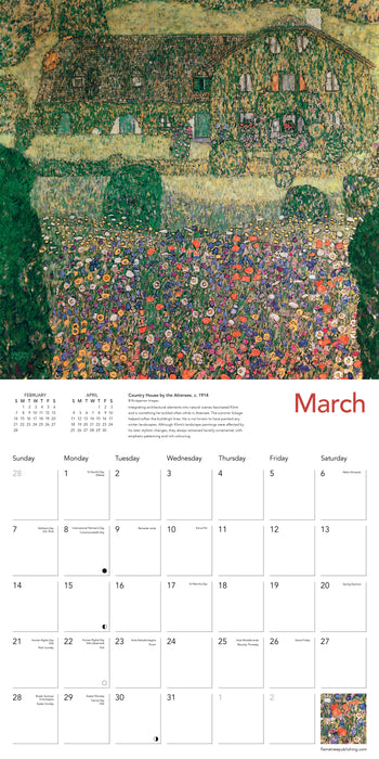Klimt Landscapes 2027 Square Wall Calendar