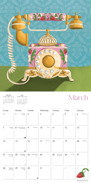 Vintage Home by A Jacobs 2027 Square Wall Calendar