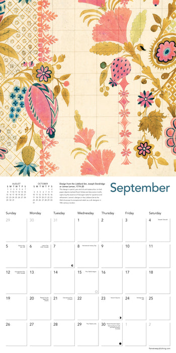 Spitalfields Silks 2027 Square Wall Calendar