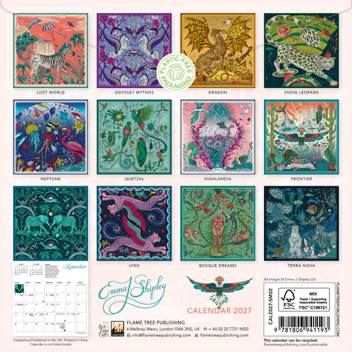 Emma J Shipley 2027 Mini Wall Calendar
