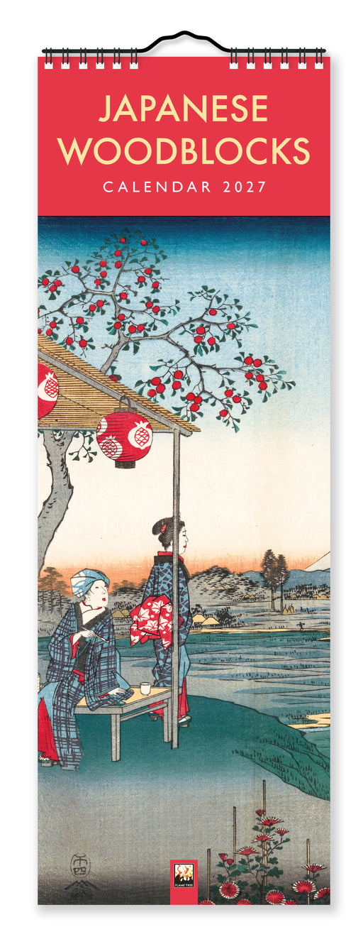 Japanese Woodblocks 2027 Slimline Wall Calendar