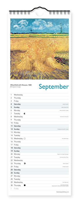 Vincent van Gogh 2027 Slimline Wall Calendar