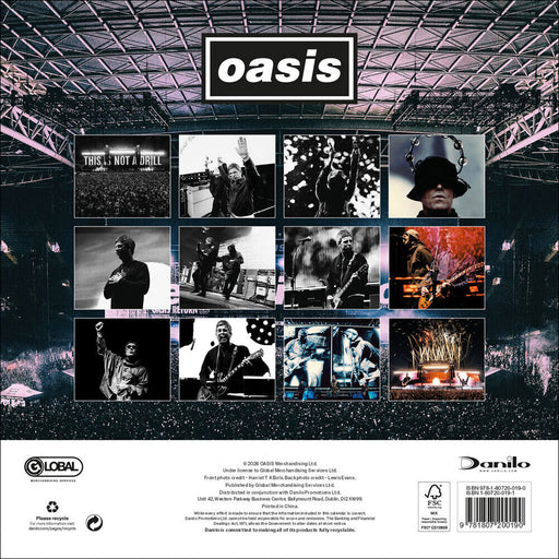 Oasis 2027 Square Wall Calendar