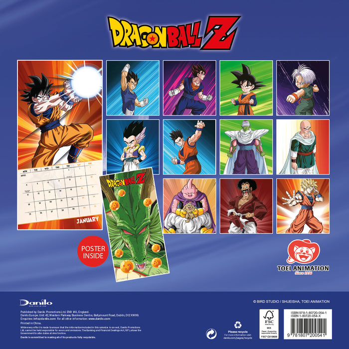 Dragonball Z 2027 Square Wall Calendar
