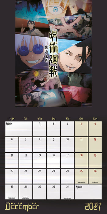 Jujutsu Kaisen 2027 Square Wall Calendar