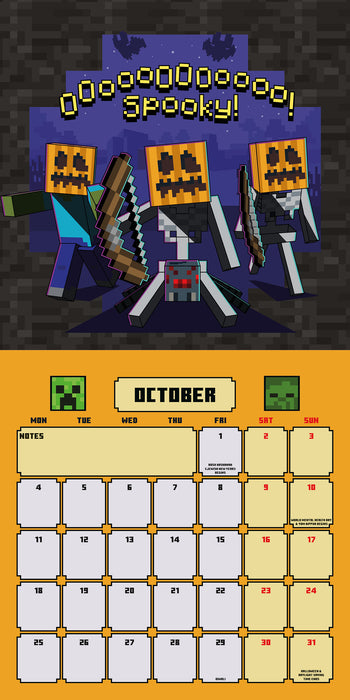 Minecraft 2027 Square Wall Calendar