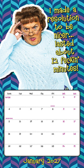 Mrs Browns Boys 2027 Square Wall Calendar