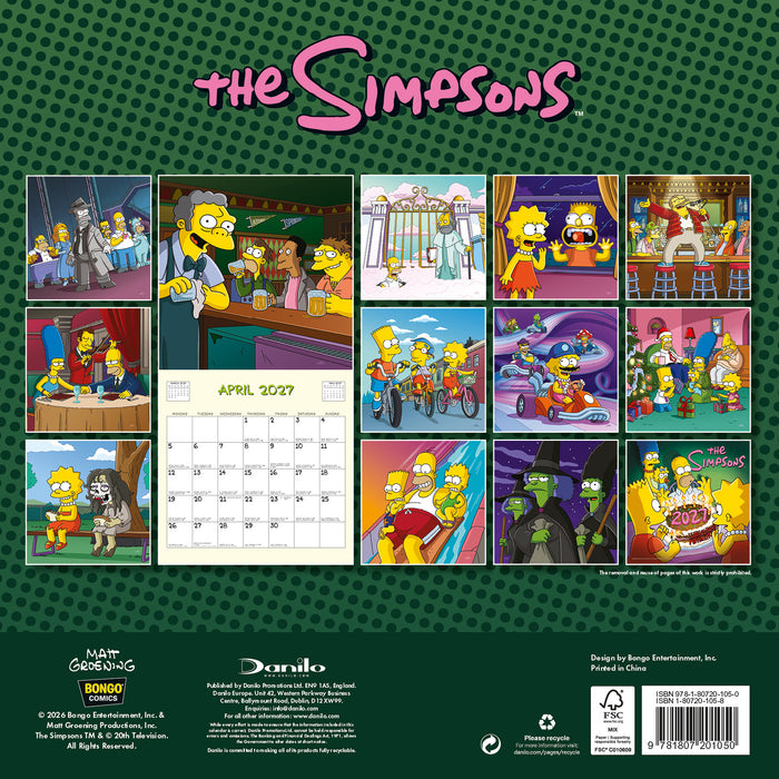 The Simpsons 2027 Square Wall Calendar