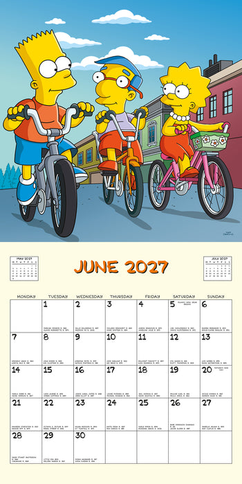 The Simpsons 2027 Square Wall Calendar