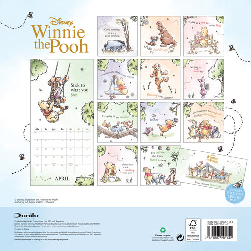 Winnie The Pooh 2027 Square Wall Calendar