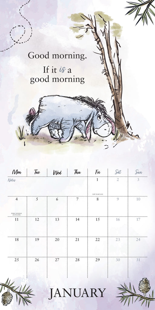 Winnie The Pooh 2027 Square Wall Calendar