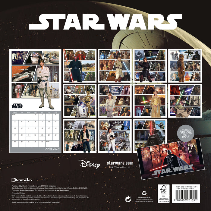 Star Wars Classic 2027 Mini Wall Calendar