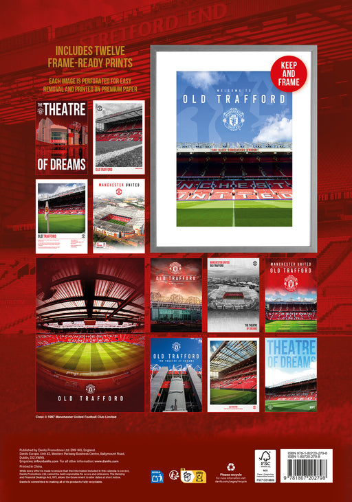 Manchester United Football Club Deluxe 2027 A3 Wall Calendar