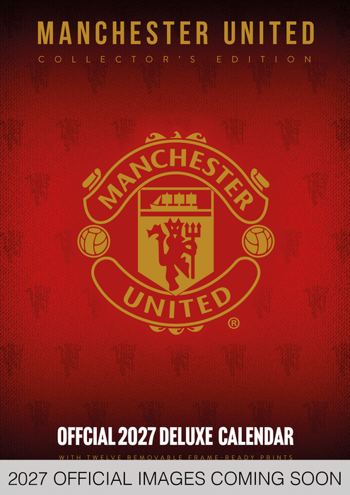 Manchester United Football Club Deluxe 2027 A3 Wall Calendar